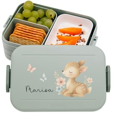 Bärenfreunde MEPAL Müslibecher to go Edelstahl mit Namen, Joghurtbecher | Isolierter Thermo Behälter zum Beschriften für Kinder oder Erwachsene, personalisierter Müsli Becher inklusive Löffel