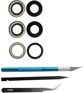 3 Stück Ersatz‑Kameraglas für Rückkamera für iPhone 12 Pro, Reparaturset | Passgenaue Ersatz‑Glaslinse für die Rückkamera, zum Austausch beschädigter Objektivgläser, inklusive praktischem Werkzeugset.