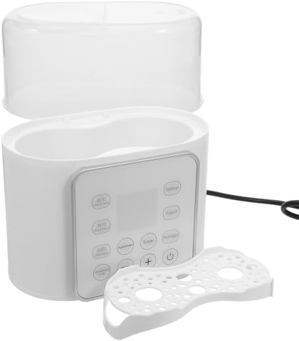 Milchflaschenwärmer ohne Wasser Eu Plug Doppelte Schlitze Weiß | Kunststoffgehäuse, Offenes Design, für Nachtfütterung und Reise, Geeignet für Formel und Babygläser