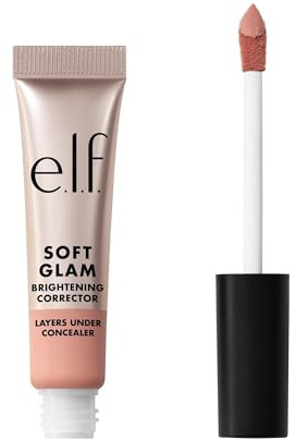 e.l.f. Soft Glam Brightening Corrector, Helps Minimize Dark Circles & Discoloration, Hydrating With A Natural Finish, Vegan & Cruelty-Free, Light Pink