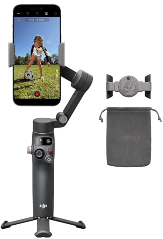 DJI Osmo Mobile 8 Standard Combo, Gimbal Stabilizer for Phone, AI Native Tracking, 360° Pan Rotation, Built-in Extension Rod & Tripod, 10h Battery, Robust 3-Axis Stabilization (Renewed)