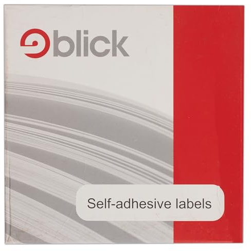 Blick Labels, Red, Self Adhesive Stickers Dispenser Pack, Rectangular, 12mm x 18mm, 1792 Labels, for Home, Office, Family, School, Letters, Address