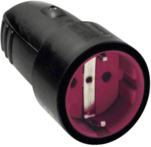 Bachmann 913174 913.174 Schutzkontaktkupplung Gummi, Silikon 250V Schwarz IP44, IP20 1 Stück Gummikupplung