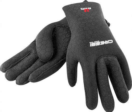 Cressi High Stretch Gloves -Unisex 5-Finger-Tauchhandschuhe aus Weichem, Einfach Gefüttertem, Hochfestem Neopren
