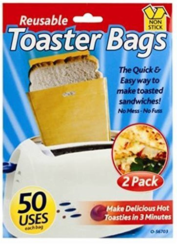 Toaster bags reusable Toastie pouches non stick toasted sandwich food bags by ITP