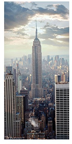 Apalis Magnettafel Sonnenaufgang in New York Memoboard Design Hoch Metall Magnet Pinnwand Motiv Wand Stahl Küche Büro, Größe HxB: 78cm x 37cm