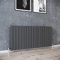ELEGANT 600 x 1360 mm Anthracite Designer Radiator Horizontal Column Radiator Heater Double Flat Panel