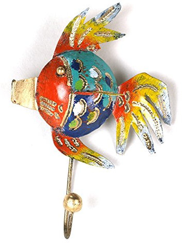 ART-CRTAFT Kleiderhaken aus Metall Motiv Fisch-01
