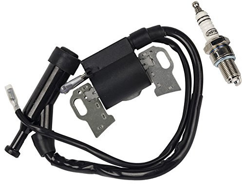 Carkio Pack of Ignition Coil + Spark Plug Compatible with Honda Gx240 Gx270 8hp 9hp Engine Lawn Mower New