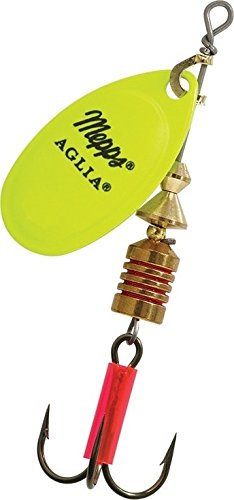 Cuiller Tournante A Palette Ovale - Mepps Aglia N°3-6,5G - Fluo Chartreuse