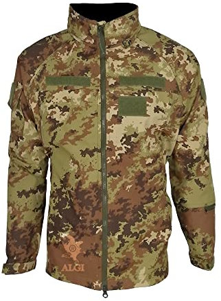 ALGI Giacca Militare Termico Impermeabile Vegetato Mimetico (XXL)