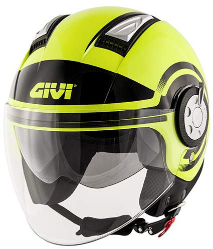 GIVI Casco Jet 11.1 Air Jet Round (XL, GIALLO NERO)