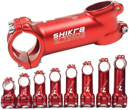 31,8 Vorbau, 7 Grad, 45 mm, 55 mm, 65 mm, 70 mm, 80 mm, 90 mm, 100 mm, 110 mm, MTB-Vorbau für Mountainbike, Rennrad, BMX, Trackbike (rot, 100 mm)