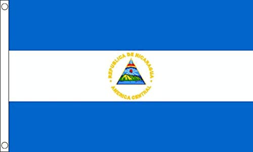 Bandera pequeña de Nicaragua - 3 x 2 pies - 100% poliéster con ojales - FlagSuperstore©