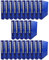 Netuno 25x Ring-Buch Blau DIN A4 Ekobox 2-Ring-Mechanik 5cm Ringmappe a4 schmaler Aktenordner a4 schmal Aktenordner dünn Kunststoffordner einfarbig Ordner Dokumente Ringbuch Ordner Schulordner