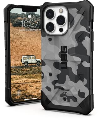 Urban Armor Gear Pathfinder Case kompatibel mit Apple iPhone 13 Pro [Wireless Charging kompatibel, Fallschutz nach Militärstandard, Ultra Slim Bumper] midnight camo