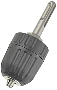 CHANCS Portabrocas Sin Llave de Rosca 3/8-24UNF 0.8mm-10mm con Adaptador para Taladro de Impacto con Martillo Eléctrico SDS de Vástago Redondo