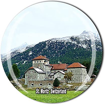 St. Moritz Schweiz Kühlschrankmagnet Kristall Touristen Souvenir Geschenkkollektion Kühlschrank Magnet Aufkleber