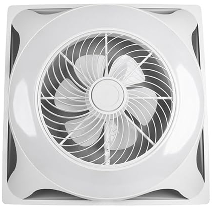 BEL AIR HOME - Ventilador de Techo Desmontable con Luz LED de 30W - Control Remoto - Diseño Moderno - Rejilla Giratoria para Espacios Amplios - ROUND - 59,5x59,5 cm