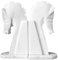 CBAM Set Serre-livres Chevaux en marbre blanc italien Marble Bookend Set Italian Design H 22 cm