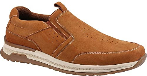 Hush Puppies Cole Leather Men's Khaki/Navy/Tan Leather Mix Loafers