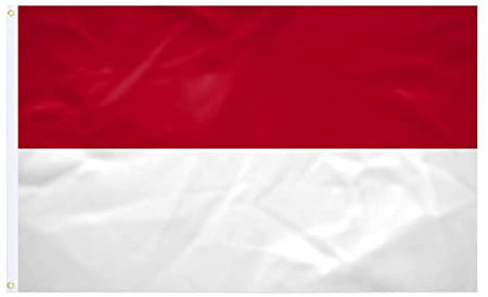 Flagge Indonesien – 60 x 90 cm – verstärkter Stoff – nachhaltige Nähte – lebendige Farben – Flagge außen innen – integrierte Ösen – Nationalflagge