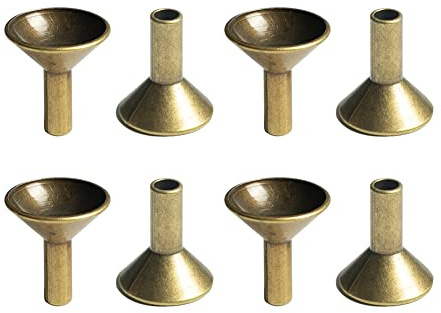 HugeDE 10 Pcs Metal Incense Cone Holders Filter Shape Incense Holder Retro Incense Stick Rack Backflow Burner Stand for Teahouse Living Room