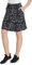Westkun Damen Skort Knielang Hosenrock Wanderrock Sportrock mit Innenhose Tennisrock Golfrock Lauf Outdoor Reisen Sommer Röcke mit Tasche Weiße Blume M