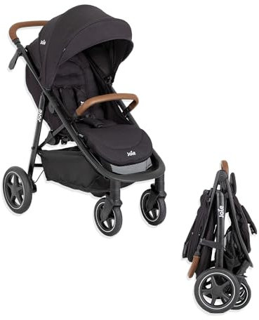 Kinderwagen Marke Joie Modell Buggy & Sportwagen Mytrax Pro bis 22 kg belastbar mit Teleskopschieber, Getränkehalter & Regenschutz - Shale