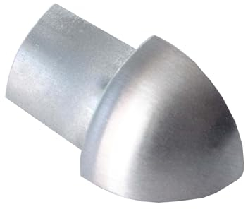 Dalsys 5x angolo esterno per profilo piastrelle 8mm, profilo quarto di cerchio in acciaio inox spazzolato