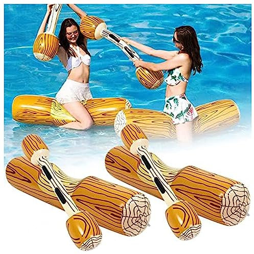 Flotteurs De Bataille De Piscine, 2 Pcs Ensemble BouéE Gonflable Adulte, PVC Combat De Radeaux De BûChe, Jeux Piscine Enfants Adultes Piscine Partie Jeux De