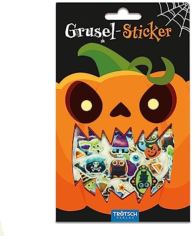 Trötsch Grusel-Sticker klein 40 Gel Sticker: Halloween Sticker Grusel Deko Gel-Sticker
