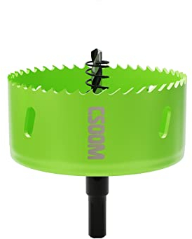 CSOOM Scie cloche bi-métal pour travaux dans les plaques de plâtre, le plastique, le bois, les métaux, la tôle d'acier fine, outil de perçage haute performance, taille 100 mm