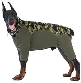 Hundebekleidung, Haustier-Winter-Overall mit Reißverschluss, D-Ring, reflektierende Streifen, verstellbare Anti-Haare, winddichte Jacke für kleine, mittelgroße und große Hunde, Größe XXS (Armeegrün)