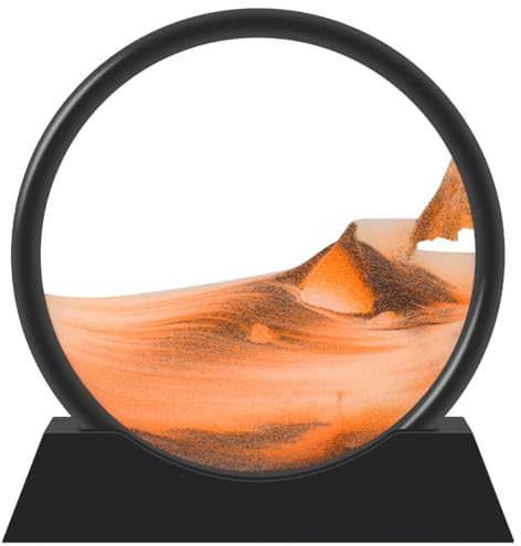YATOSEEN Décoration de Bureau en Sable en Mouvement, Paysage de Sable en 3d En Mouvement, Cadre pour Peinture de Sable en Mouvement, Relaxant pour la Décoration de la Maison, du Bureau et du Travail