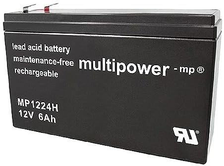 Multipower Blei-Akku MP1224H Pb 12V / 6Ah Hochstrom, Faston 6,3