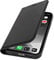 WIIUKA Hülle für iPhone 15 Pro, Leder aus Deutschland, mit Kartenfach, extra Dünn, Handyhülle mit Standfunktion, Tasche Schwarz