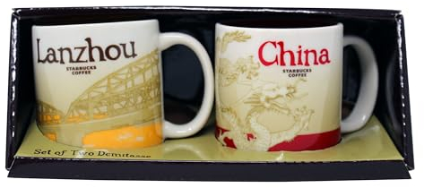 Starbucks Global Icon Serie Lanzhou und China Demitasse Tassen, 85 ml, 2 Stück