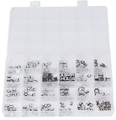 Presa Micro USB, 240 Pezzi 24 Tipi Connettore Jack Kit di Riparazione Circuito in Acciaio Inossidabile Presa USB Jack Sostituzione Porta Micro USB Per Telefono Computer