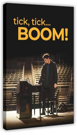 AAVEDA Filmposter Tick Tick Boom 4, Leinwand, Schlafzimmer, Dekoration, Sportlandschaft, Büro, Raumdekoration, Geschenk, Rahmen-Stil, 60 x 90 cm