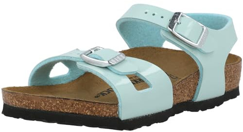 Birkenstock Rio, Uni-Kinder-Sandalen, Surfgrün, 29 EU Étroit