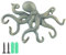 BIMUYI Gusseisen Oktopus-Haken, dekorativer Schlüsselhalter, antiker Kleiderbügel (Goldgrün)
