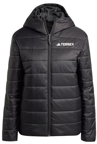adidas Women's Terrex Multi Essentials CLIMAWARM Insulated Hooded Jacket, Black, S