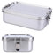 Konesky Bento Lunch Box 1400ml,Bento Box Stainless Steel Lunch Box with Compartments,Leak Proof 2 Layer Boxes Bento Lunch Box for Adults Kids Travel School Work Dishwasher Safe Available