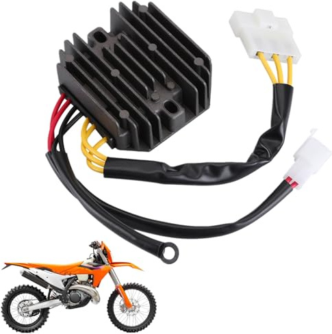 Regler Gleichrichter 90111034000 Kompatibel für KTM Duke 125 Duke 200 Duke 390 Spannungsregler Gleichrichter,Motorrad Spannungsregler Gleichrichter,Praktisches Motorradzubehör Schwarz