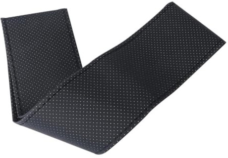BELLIFFY Pu Leder Lenkradbezug Schwarz Mit Nadel Und Faden Diy Lenkradabdeckung Elastisch Auto Wheel Cover Protector Für Autofahrer Schutzbezug Steering Cover