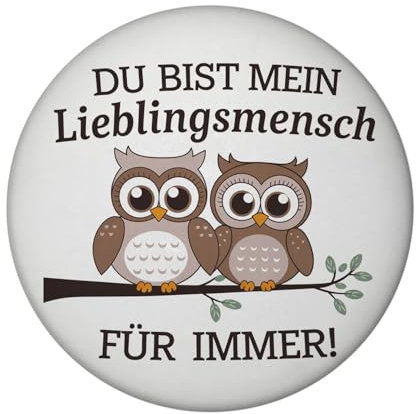 Zwei niedliche Eulen Lieblingsmensch Magnet mit Flaschenöffner Liebevolle Botschaft für Kühlschrank oder Büro