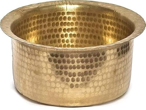 Indian Traditional Hammered Brass Patila Brass Tope Brass Topia Bras Bhaguna Round Patila Capacity 1 Litre Brass Tope