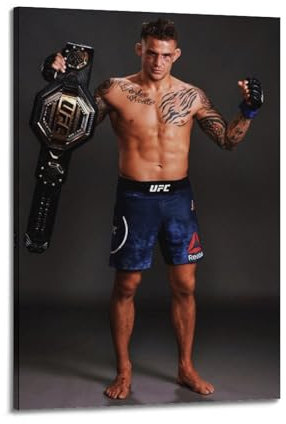 Zyfene Poster Dustin Poirier - Motif étoiles de boxe - Décoration murale à suspendre pour chambre à coucher - 20 x 30 cm