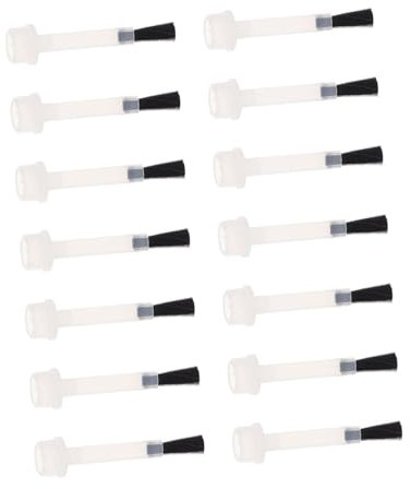 BAZEITFLOW Nail Polish Brush Nail Gel Brush 20pcs Mini 9mm Nylon Replacement Heads and Manicure for Home and Salon Use